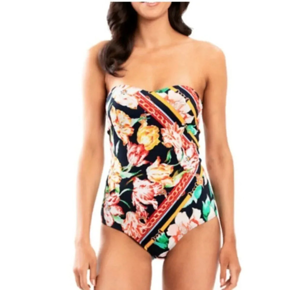 Jets Jessika Allen Australia Galleria size 8 Bandeau strapless women swimsuit - Picture 3 of 15
